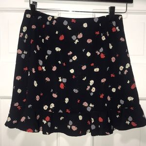 Navy floral skirt